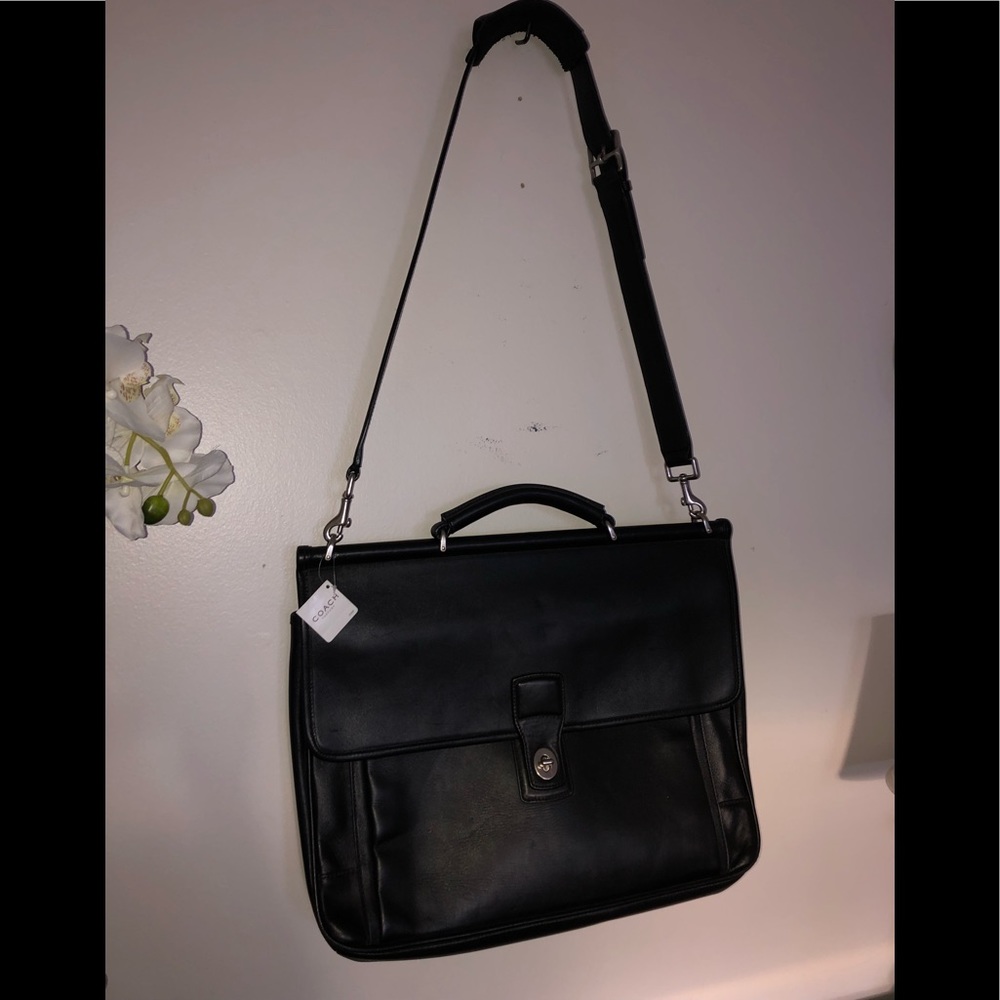 NEW! Coach Leather Brief Portafolio